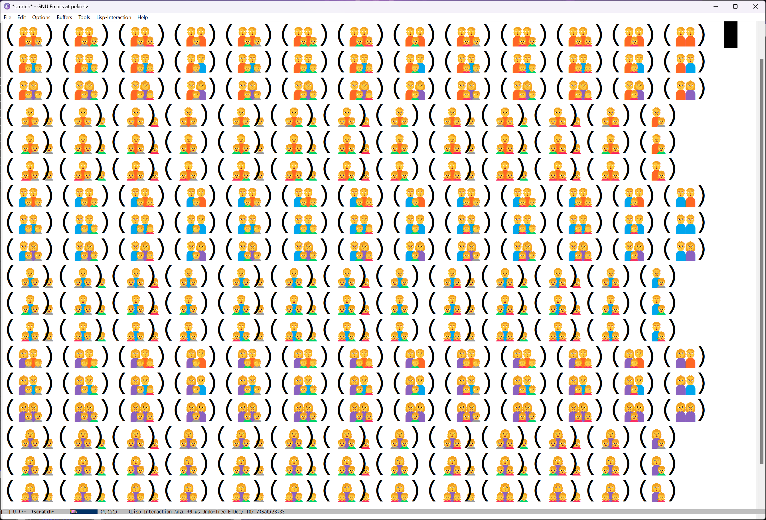 2～4人家族の合字絵文字をWindows11のSegoe UI Emojiで表示